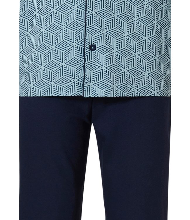 katoenen heren doorknoop pyjama 'trendy hexagon star'