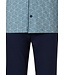 mens full button cotton pyjama set 'trendy hexagon star'