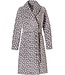 Pastunette warm wrap-over fleece morninggown 'deeply dotty'