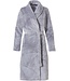 Pastunette grey wrap-over fleece dressinggown 'mega abstract orchid flower'