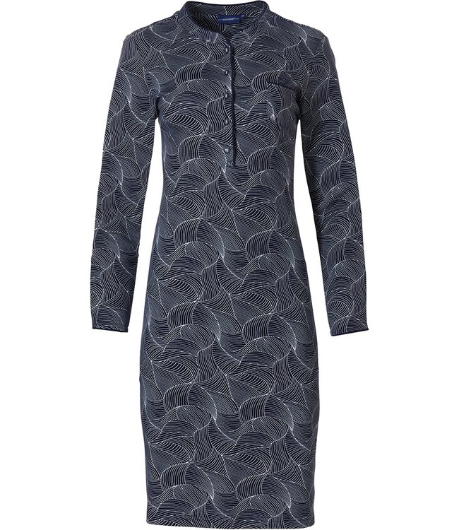 long sleeve cotton nightdress 'abstract orchid'