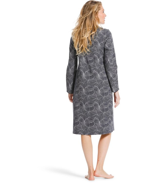 long sleeve cotton nightdress 'abstract orchid'