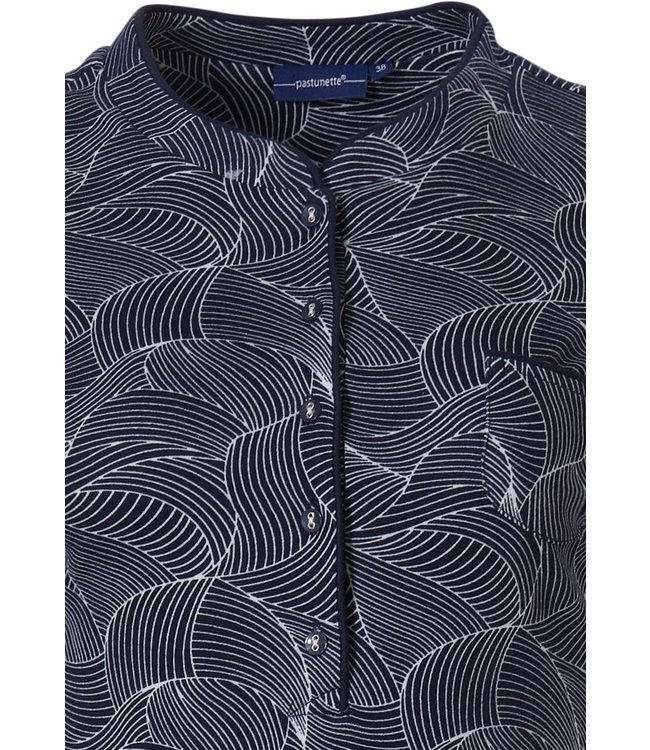 katoenen nachthemd met lange mouwen 'abstract orchid'