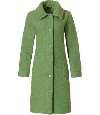 Pastunette Deluxe luxury full button house coat 'boucle jade green'