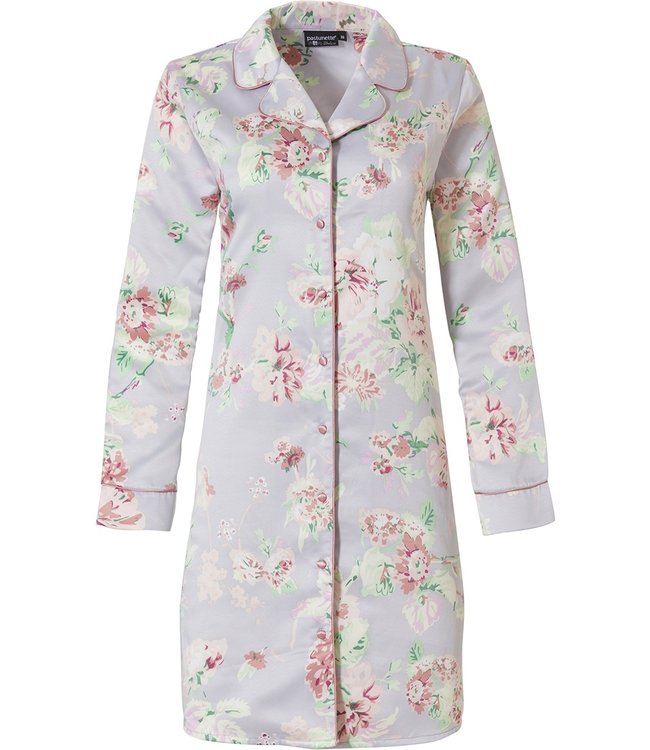 Pastunette Deluxe ladies luxury full button nightdress 'tranquil rose garden'
