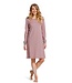 long sleeve cotton-modal nightdress 'diamonds & smart stripes'