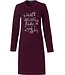 ladies dark red cotton nightdress 'beautiful flowers'