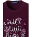 ladies dark red cotton nightdress 'beautiful flowers'
