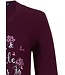 ladies dark red cotton nightdress 'beautiful flowers'