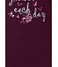 ladies dark red cotton nightdress 'beautiful flowers'
