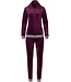 velvet home lounge suit with zip 'rich bordeaux beauty'