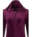 velvet home lounge suit with zip 'rich bordeaux beauty'