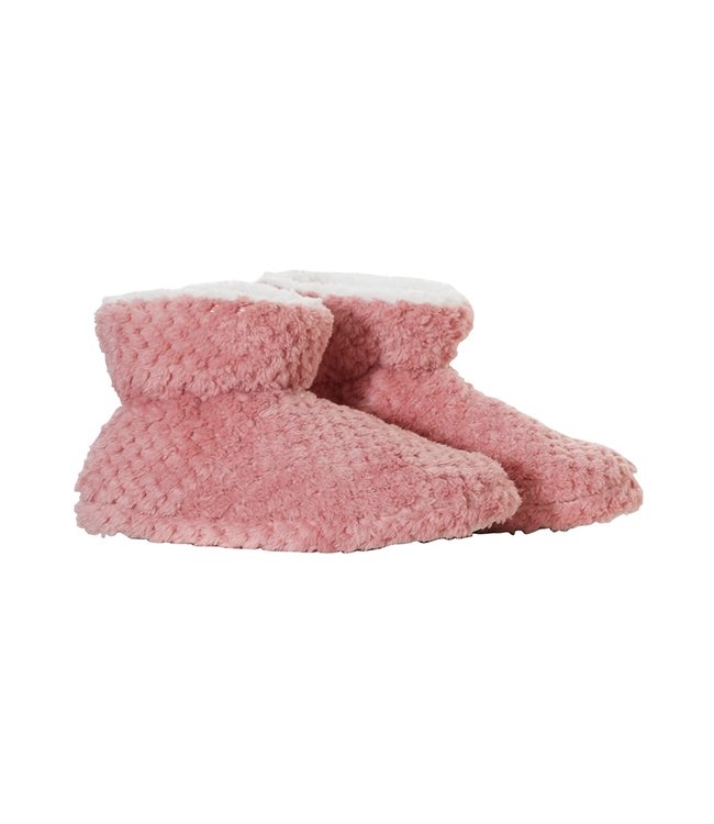 zachte fleece indoor enkelhoge sloffen 'quilted detail'