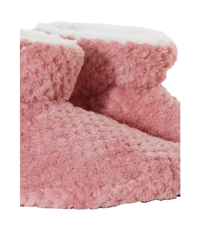 zachte fleece indoor enkelhoge sloffen 'quilted detail'
