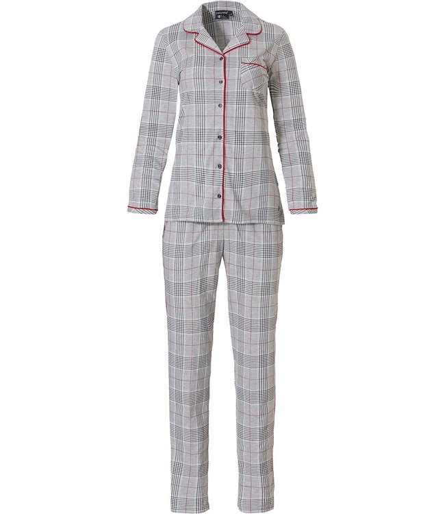 Pastunette Deluxe ladies full button pyjama  'stylish checks'