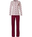 Pastunette ladies full button cotton pyjama set 'stripes & print'