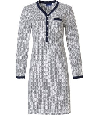 Pastunette ladies cotton nightdress with buttons 'wave arch'