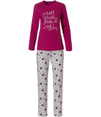 Pastunette cotton pyjama 'beautiful flowers - striped floral beauty'