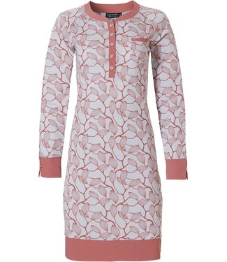 Pastunette Deluxe long sleeve nightdress with buttons 'tranquil garden'