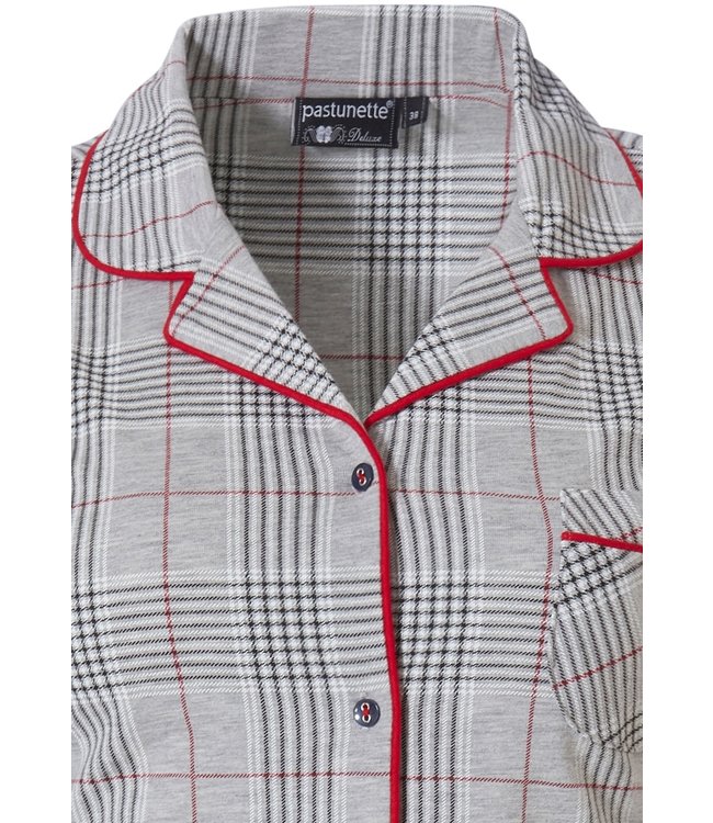 ladies full button nightdress 'stylish checks'