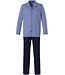 Pastunette for Men light blue full button cotton pyjama 'chain link'