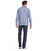 light blue full button cotton pyjama 'chain link'