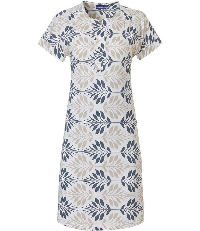 Pastunette short sleeve cotton-modal nightdress 'pretty palm leaf'