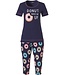 Rebelle katoen-mix, trendy dames pyjama met korte mouwen 'donut wake me up fun'
