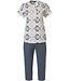 short sleeve cotton-modal pyjama set 'pretty palm leaf'
