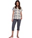 short sleeve cotton-modal pyjama set 'pretty palm leaf'