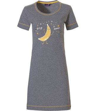 Rebelle grey short sleeve nightdress 'let's go dotty bananas'