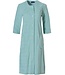 soft aqua full button 3/4 sleeve summer terry robe