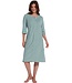 soft aqua full button 3/4 sleeve summer terry robe