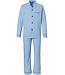 light blue full button 100% cotton woven mens pyjama 'checkered squares'