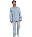 light blue full button 100% cotton woven mens pyjama 'checkered squares'