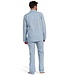 light blue full button 100% cotton woven mens pyjama 'checkered squares'