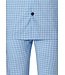 light blue full button 100% cotton woven mens pyjama 'checkered squares'