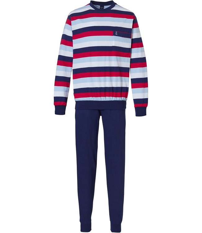 Robson cotton pyjama set with cuffs 'bold stripes'