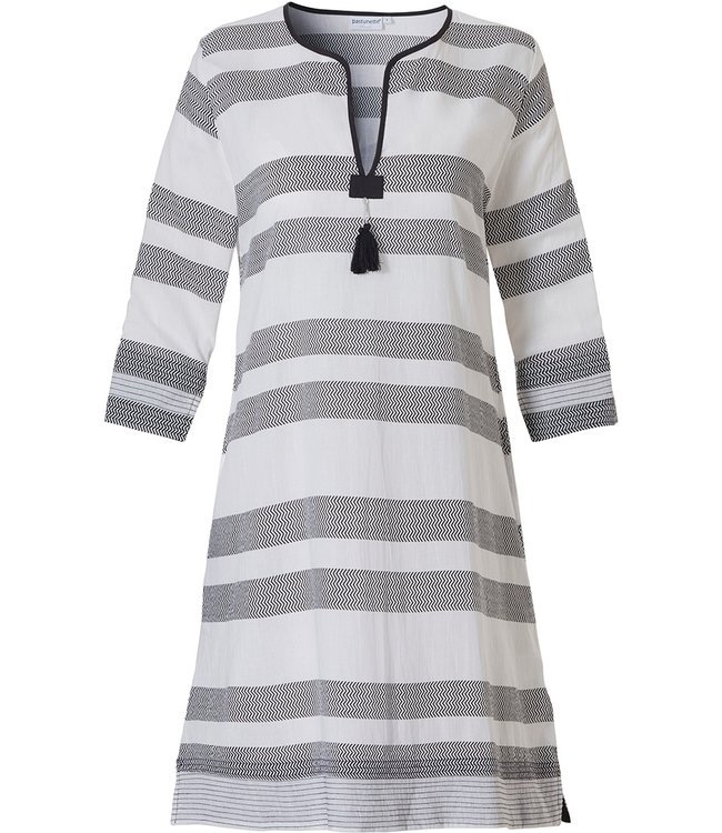 Pastunette Beach lightweight tunic style cotton beach dress 'zig zig stripe fashion'