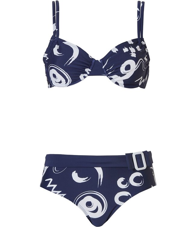 Pastunette Beach dark blue bikini set 'twizz & swirl'