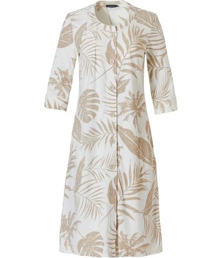 Pastunette ladies full button cotton-terry nightdress  'palm paradise'