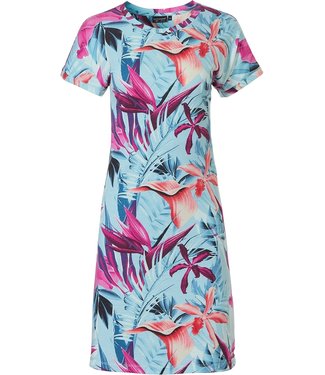 Pastunette Deluxe damesnachthemd met korte mouwen 'tropical paradise flower'