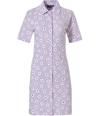 Pastunette ladies full button cotton nightdress 'dots & flowers'