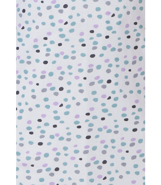 ladies sleeveless cotton nightdress with buttons 'softly dotty'