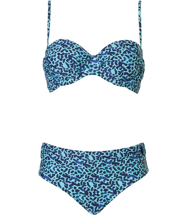 zeeblauwe halter bikini 'pretty animal'
