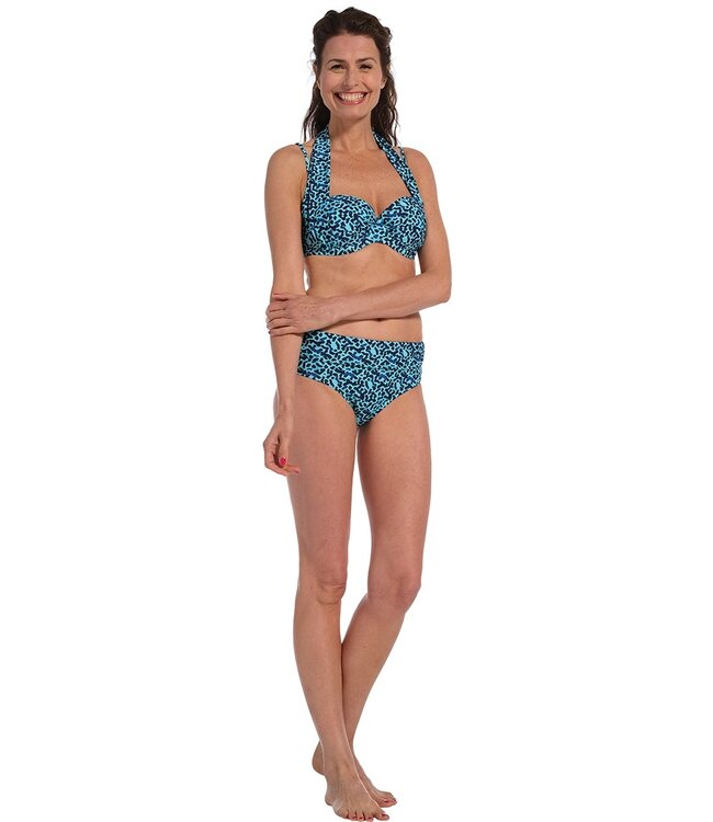zeeblauwe halter bikini 'pretty animal'