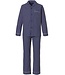 Robson dark blue full button 100% cotton woven mens pyjama 'coloured squares'