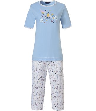 Pastunette ladies short sleeve 3/4 cotton pyjama set 'dreamy love birds'