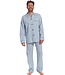 light blue full button 100% cotton woven mens pyjama 'coloured squares'