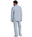light blue full button 100% cotton woven mens pyjama 'coloured squares'